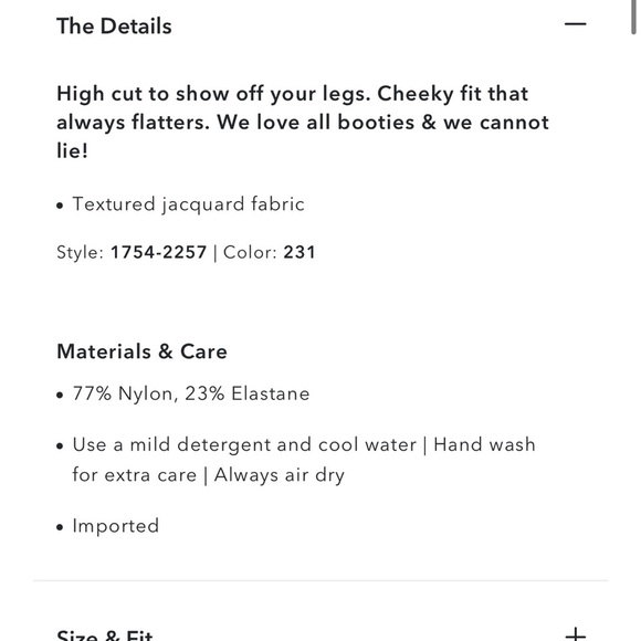 [Aerie] NWT Jacquard High
Cut Cheeky Bikini Bottoms - Picture 5 of 11